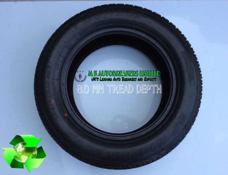 2x 195/60/R15 (88V) DUNLOP ( SP SPORT 200E ) 8.0 MM Tread Depth - Image 3