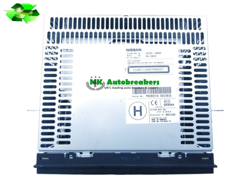 Nissan Qashqai Radio Stereo CD Player Bluetooth 28185JD00A Genuine 2010