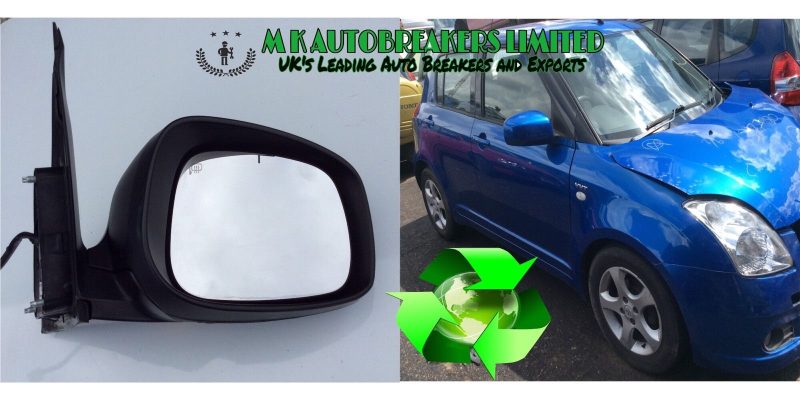Suzuki Swift From 05-09 Electric Wing Mirror Driver Side O/S (Breaking For Parts - Image 3