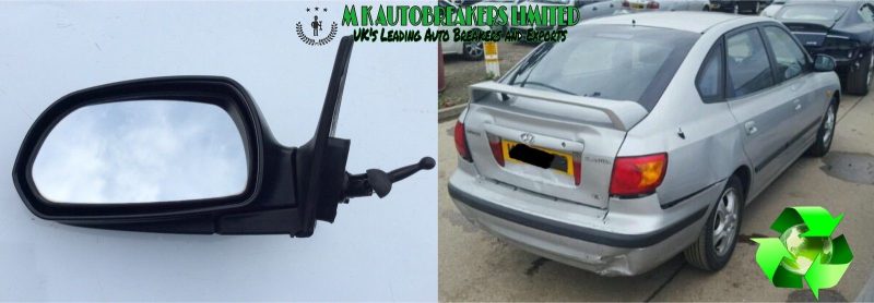 Hyundai Elantra From 00-03 Manual Wing Mirror Passenger Side (Breaking For Parts - Image 4